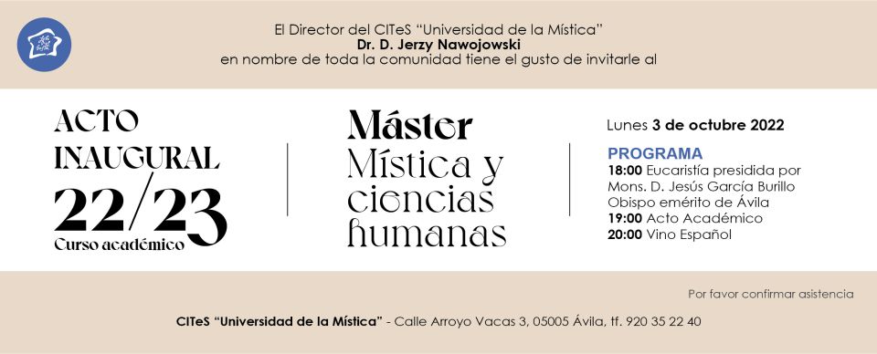 Acto Inaugural Máster Mística y ciencias humanas